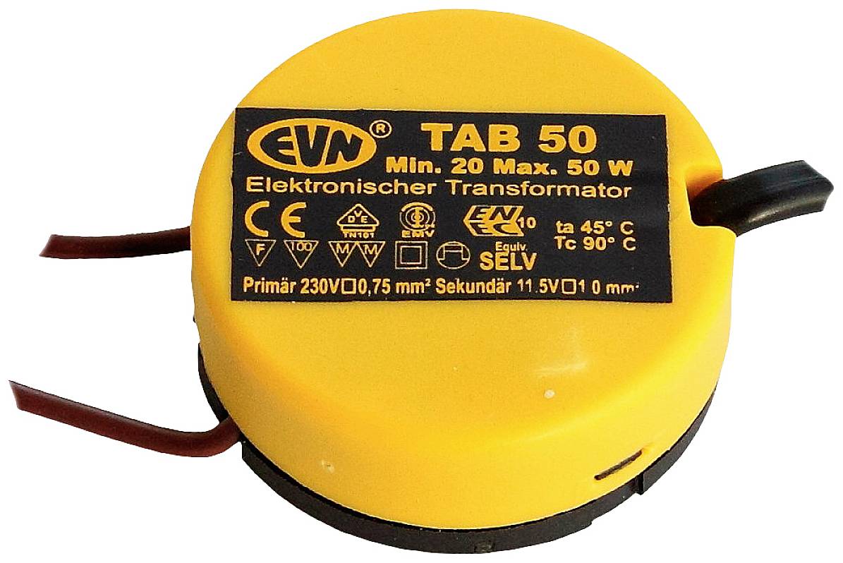 EVN TAB 50 Halogen Transformator 12 V 20 50 W Dimmbar Mit