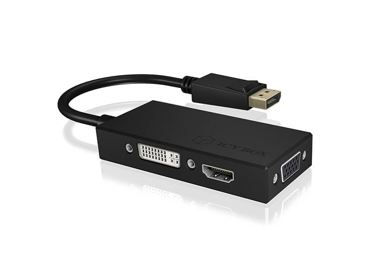 ICY BOX DisplayPort Adapter 1x DisplayPort Stecker 1x DVI VGA