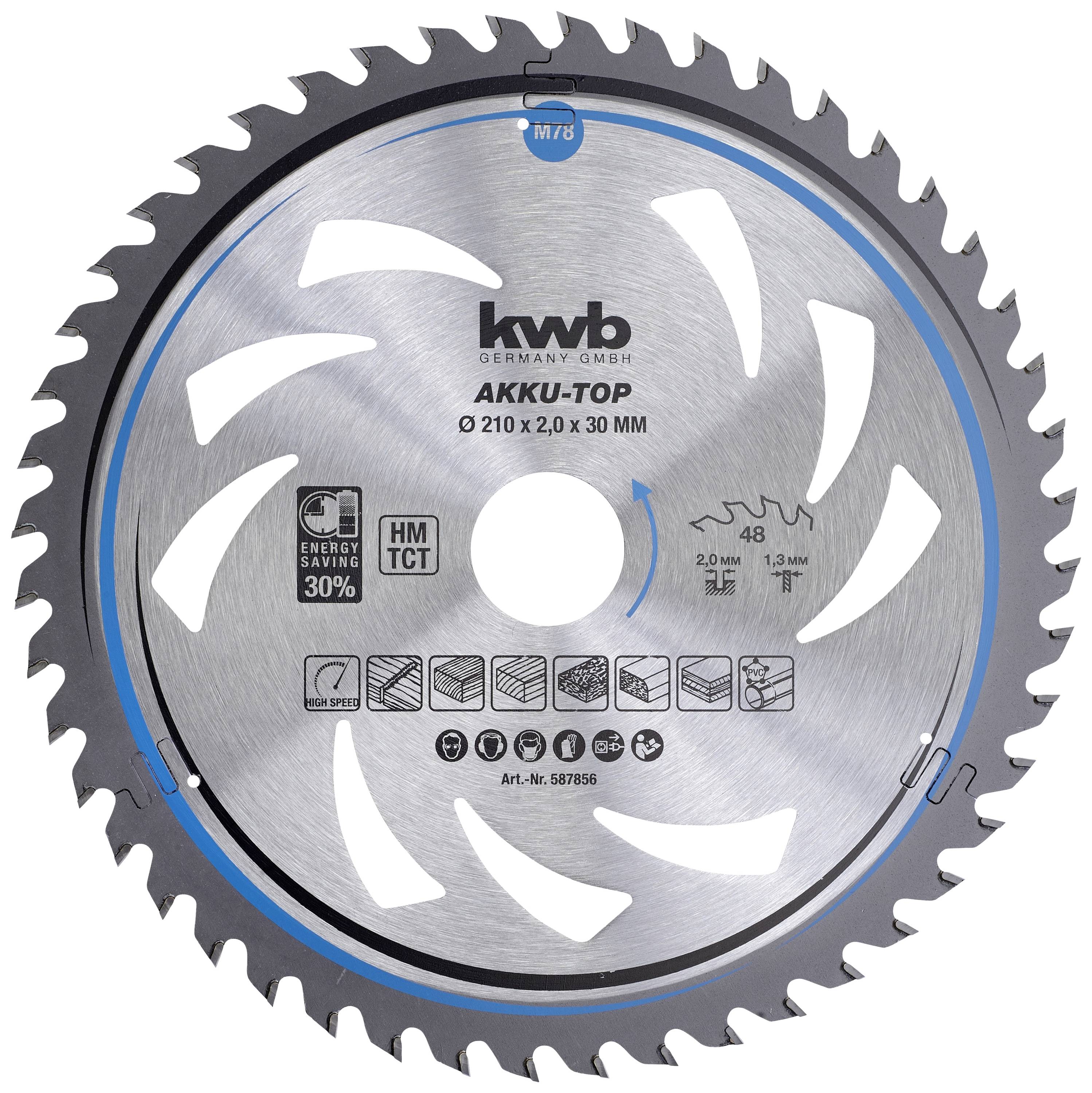 Kwb 587856 Carbide Metal Circular Saw Blade 210 X 30 X 1 3 Mm Number Of