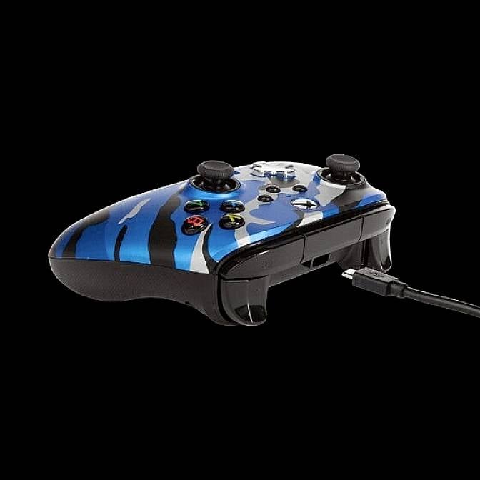 PowerA Xbox Metallic Blue Camo Controller Xbox Series S Xbox Series X