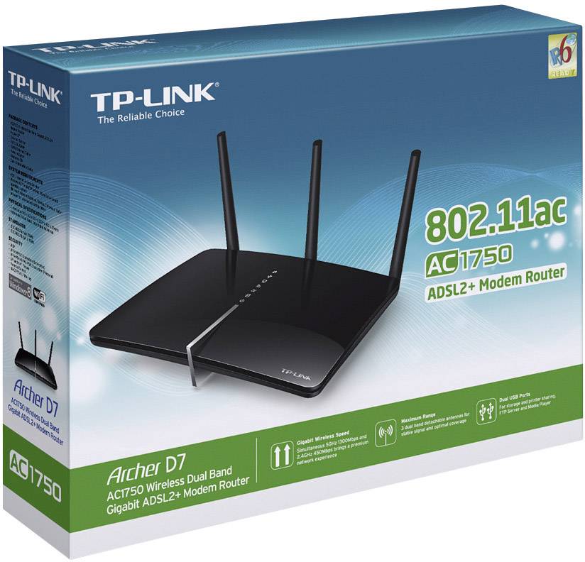 TP LINK Archer D7 Wi Fi Modem Router Built In Modem ADSL2 ADSL 2 4