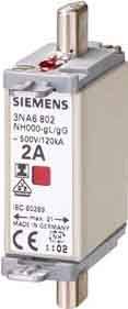 Siemens 3NA6822 Fuse Holder Inset Fuse Size 0 63 A 500 V 1 Pc S