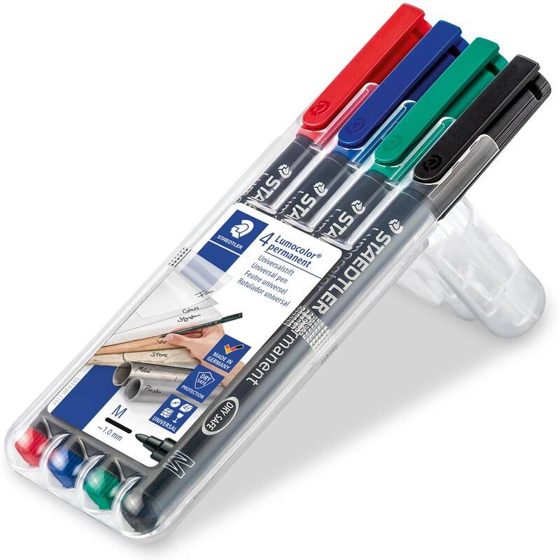 Staedtler Lumocolor Permanent M Dry Safe Wp Permanent Marker Red