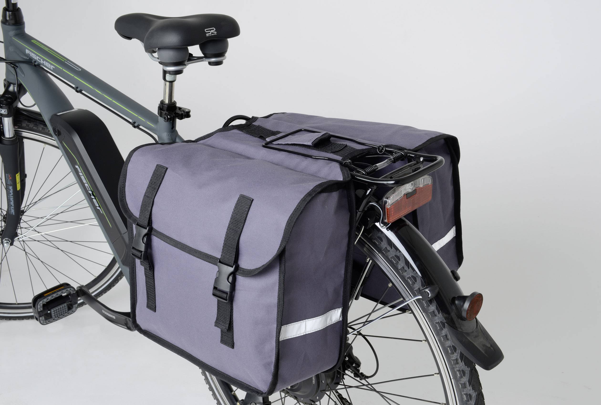 Sacoche Pour Porte Bagage Fischer Fahrrad Gris Pc S Conrad Fr