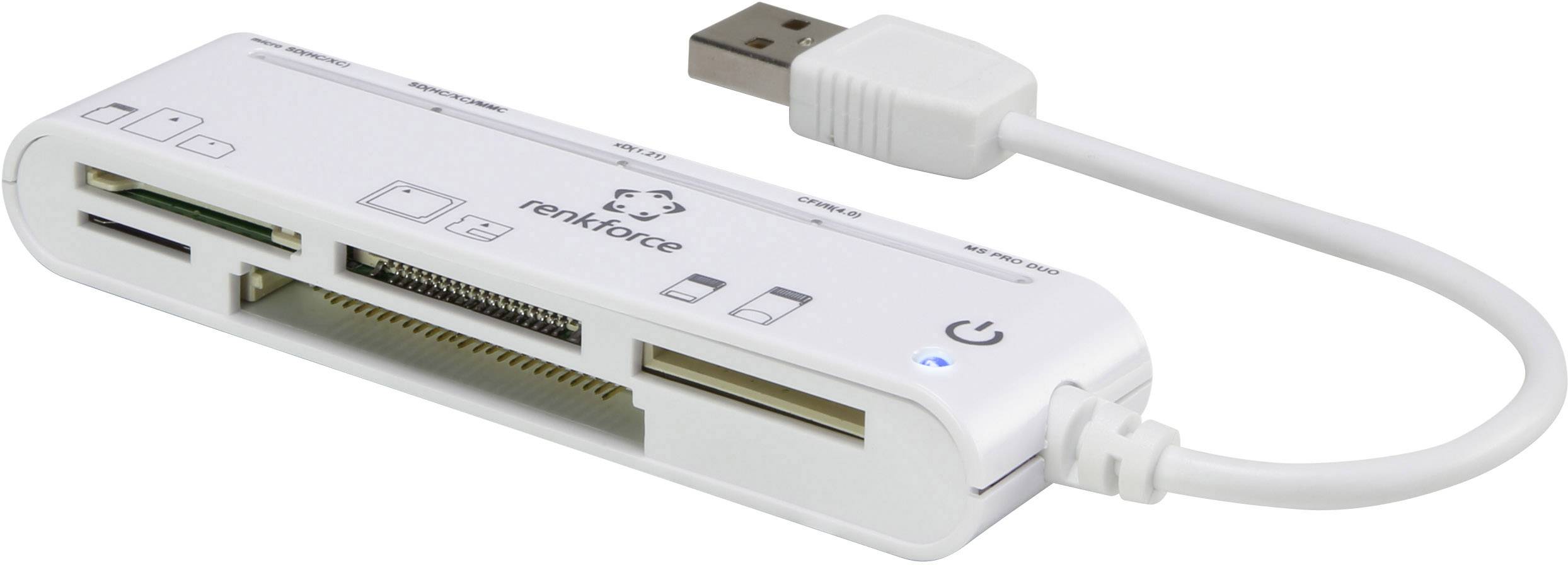 Renkforce Cr E Lecteur De Carte M Moire Externe Usb Blanc Conrad