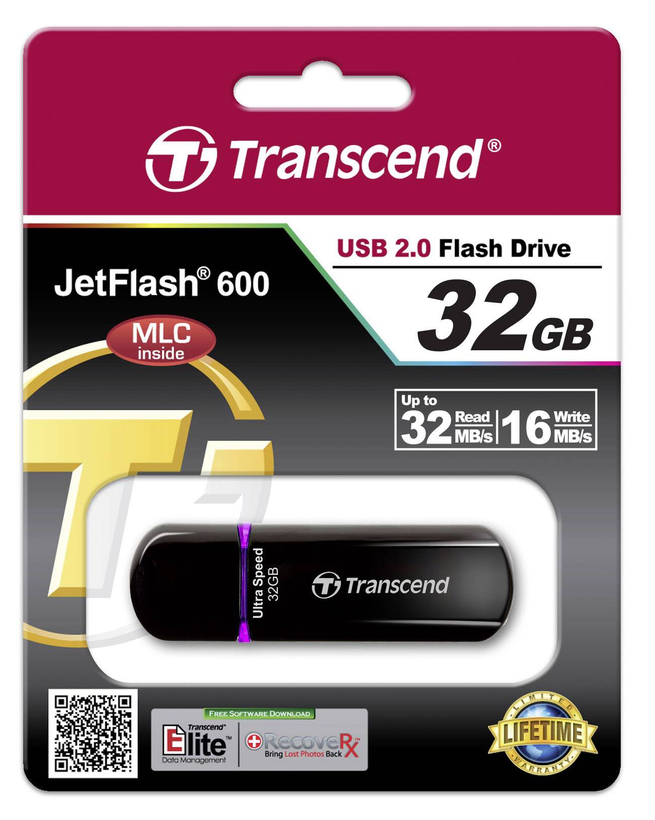 Clé USB Transcend JetFlash 600 32 Go USB 2 0 Conrad fr