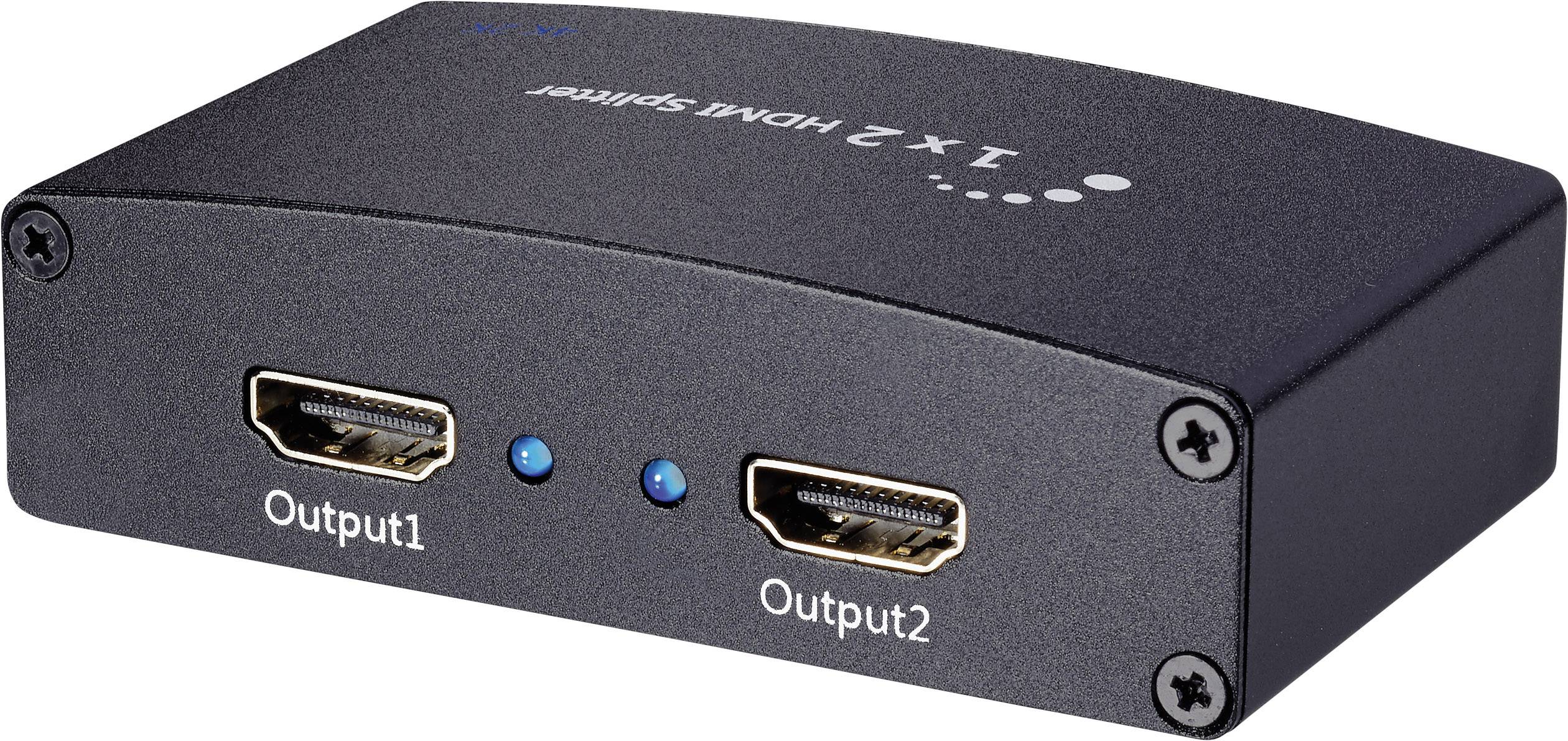 Répartiteur HDMI Inakustik 3247012 2 ports noir Conrad fr