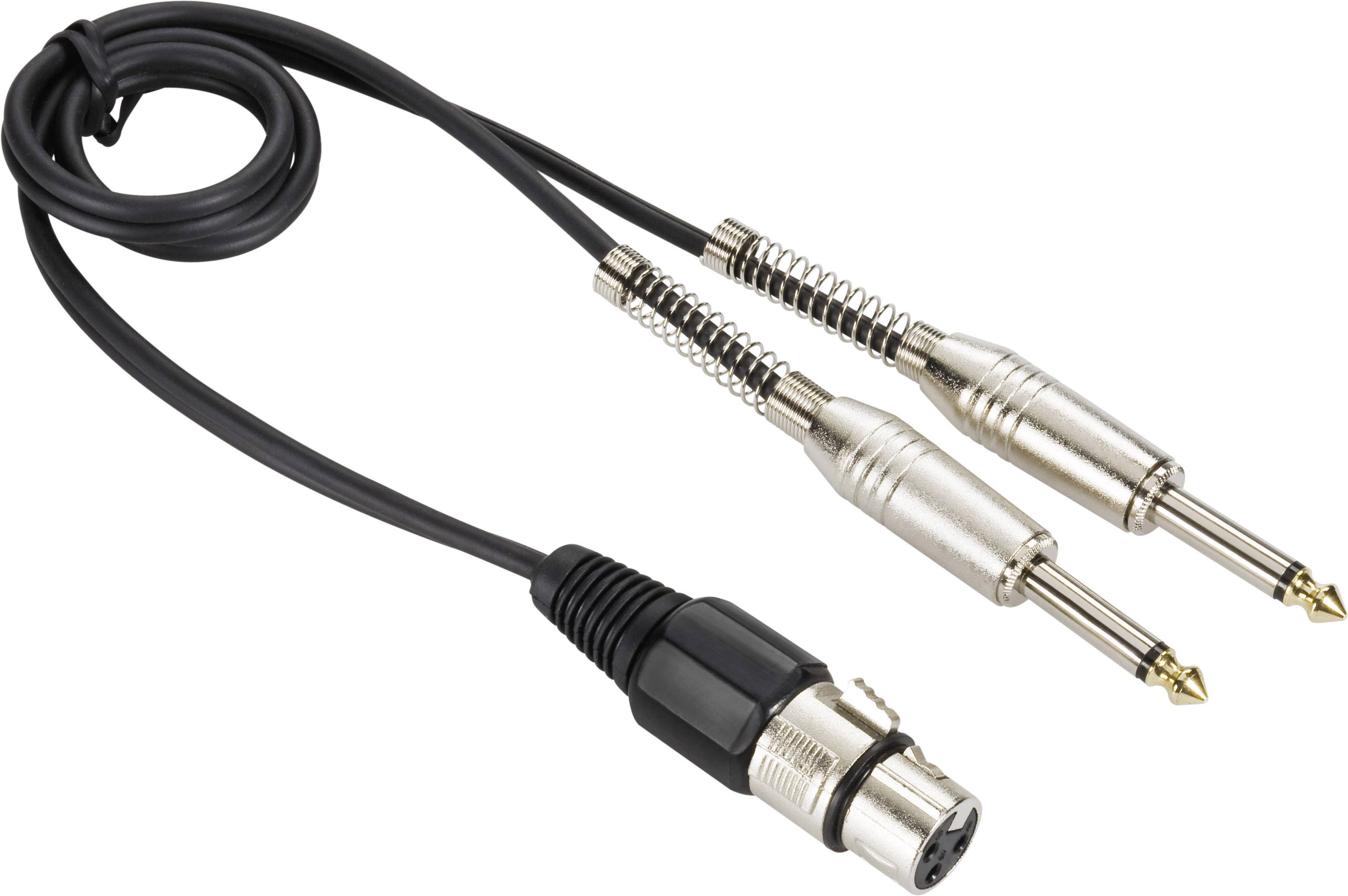 Audio Cavo Adattatore 2x Spina Jack Da 6 3 Mm 1x Presa XLR 0 6 M