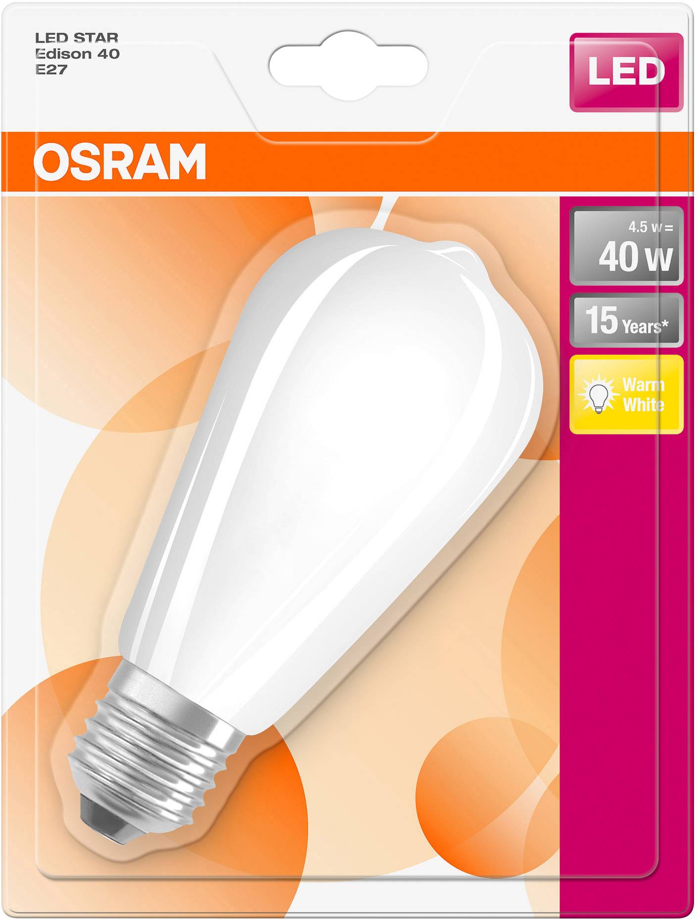 Osram Led Lamp Energielabel A A E E Ellips W Warmwit X L