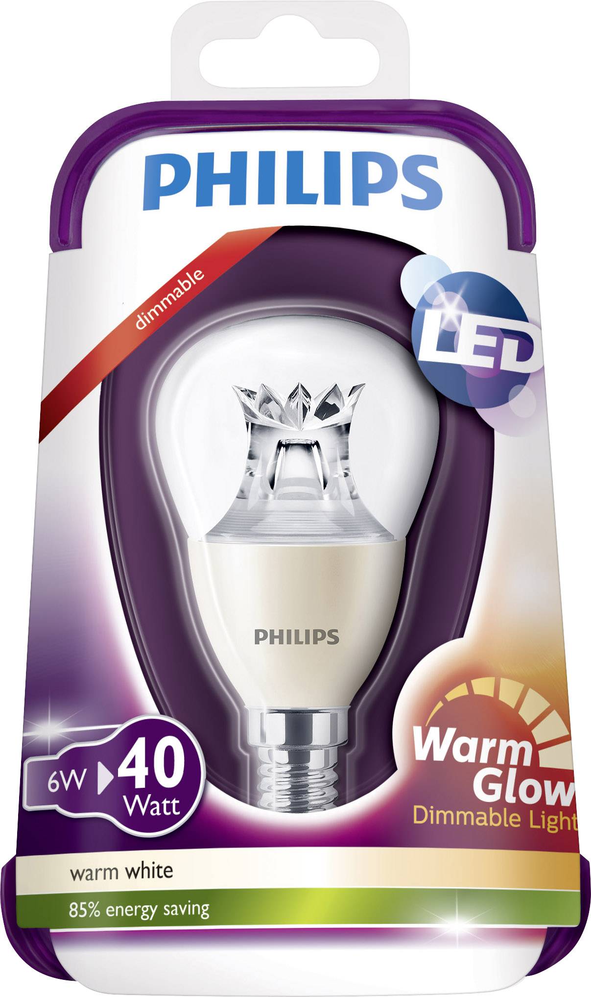 Philips Lighting LED Lamp Energielabel A A E E14 Kogel 6 W 40