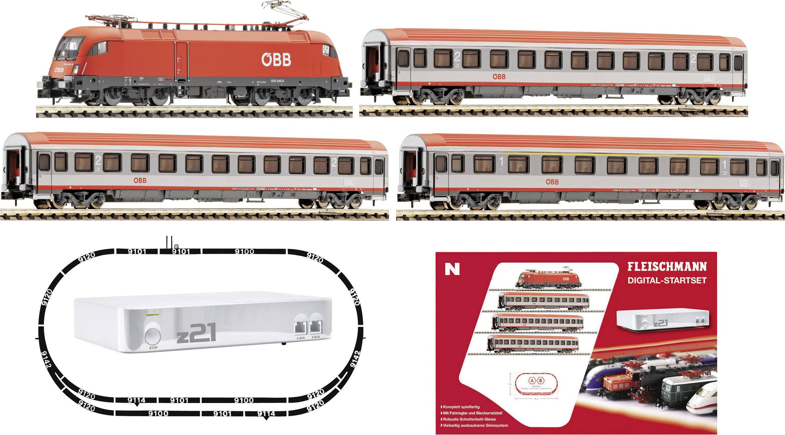 Fleischmann 931383 N Digitale startset z21 InterCity trein van de ÖBB