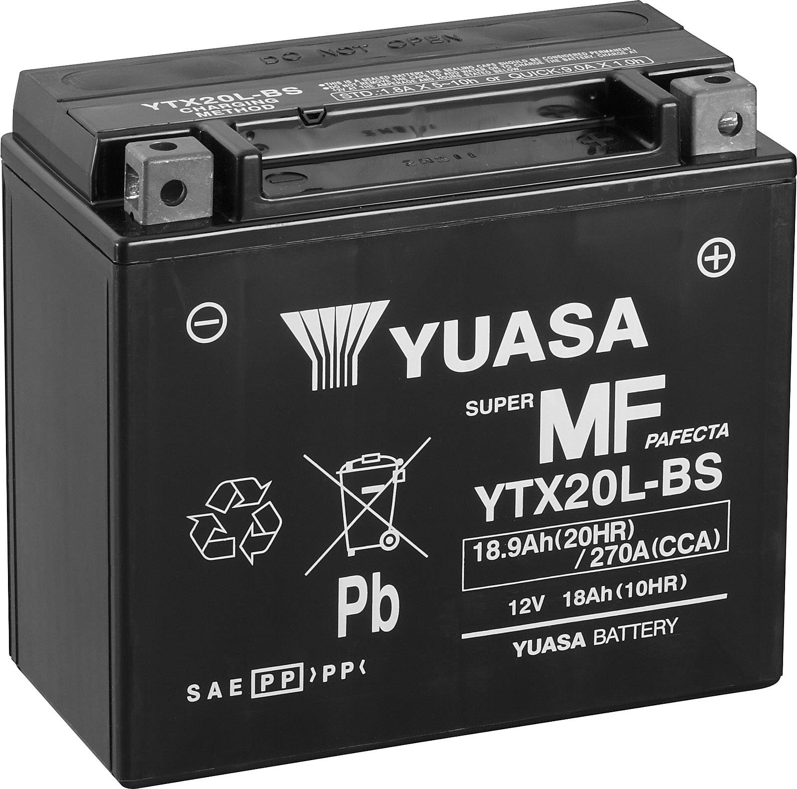 Akumulator motocyklowy Yuasa YTX20L BS kwasowo ołowiowe 12 V 18 Ah