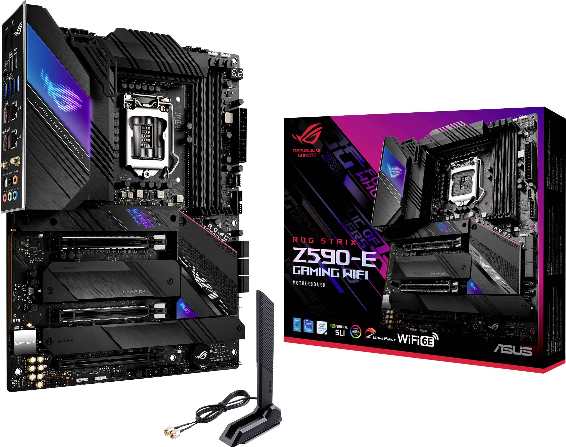 Asus ROG STRIX Z590 E GAMING WIFI Moderkort Sockel Intel 1200