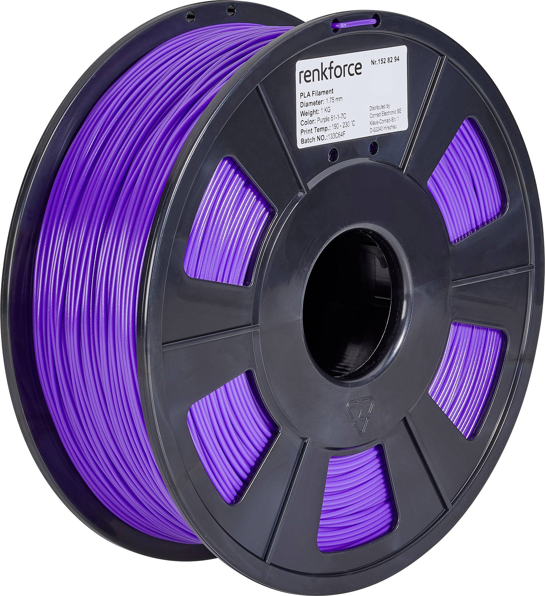 Renkforce 01 04 01 1113 3D Skrivare Filament PLA Plast 1 75 Mm Purpur 1