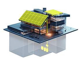 Napelem és szélgenerátor