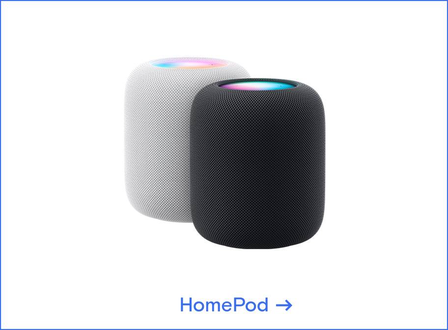 Bild des Apple HomePod. Weiterleitung zum Apple HomePod