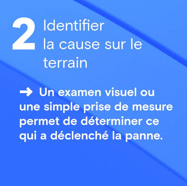 Identifier la cause sur le terrain