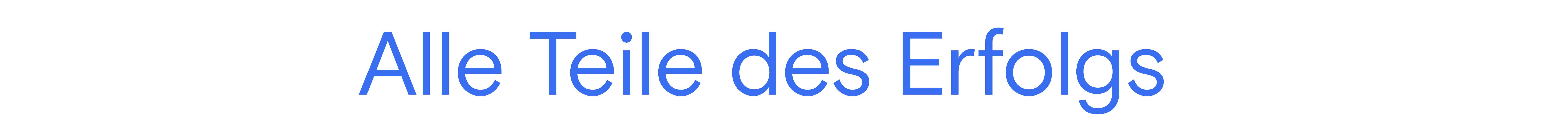 Alle Teile des Erfolgs