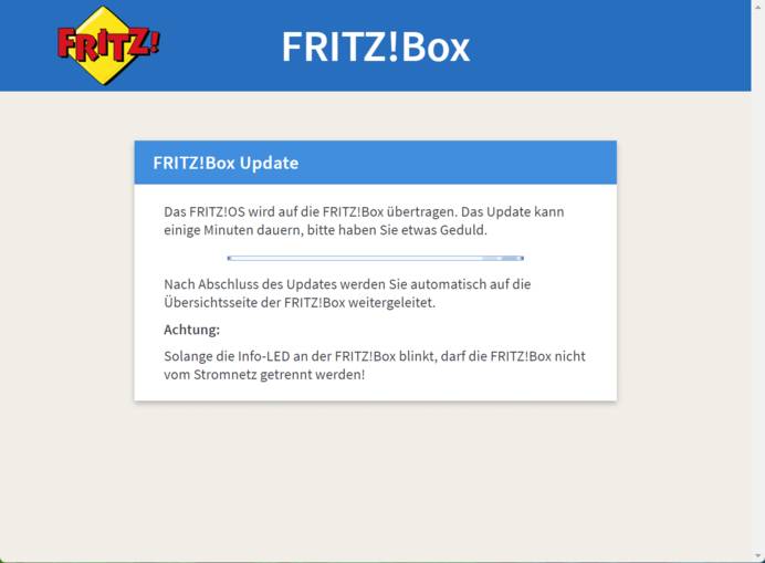 Statusanzeige Fritz Box