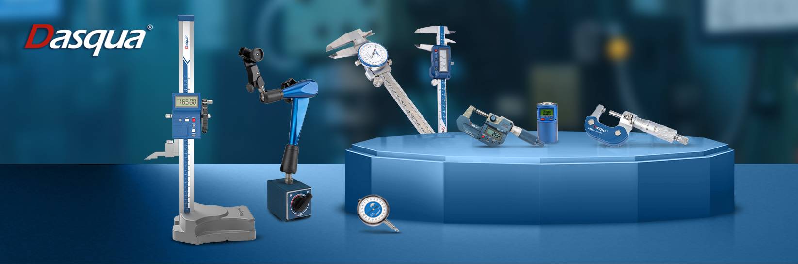 Dasqua Digitale Messgeräte - Messschieber, Außenmikrometer, Dickenmessgerät, Winkelmesser, Wasserwaagen