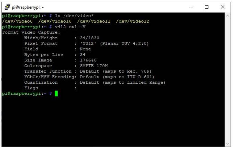 Konfigurace vstupního okna Raspberry Pi