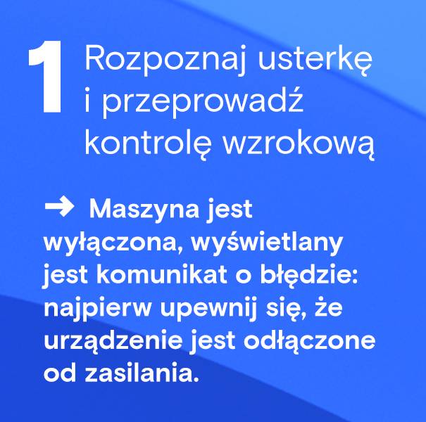 Rozpoznaj usterkę i przeprowadź kontrolę wzrokową 