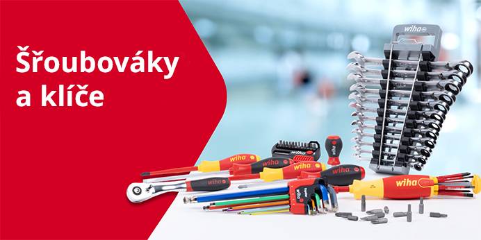 Sada nářadí Wiha na šrouby a spojovací materiál, různé nástroje.