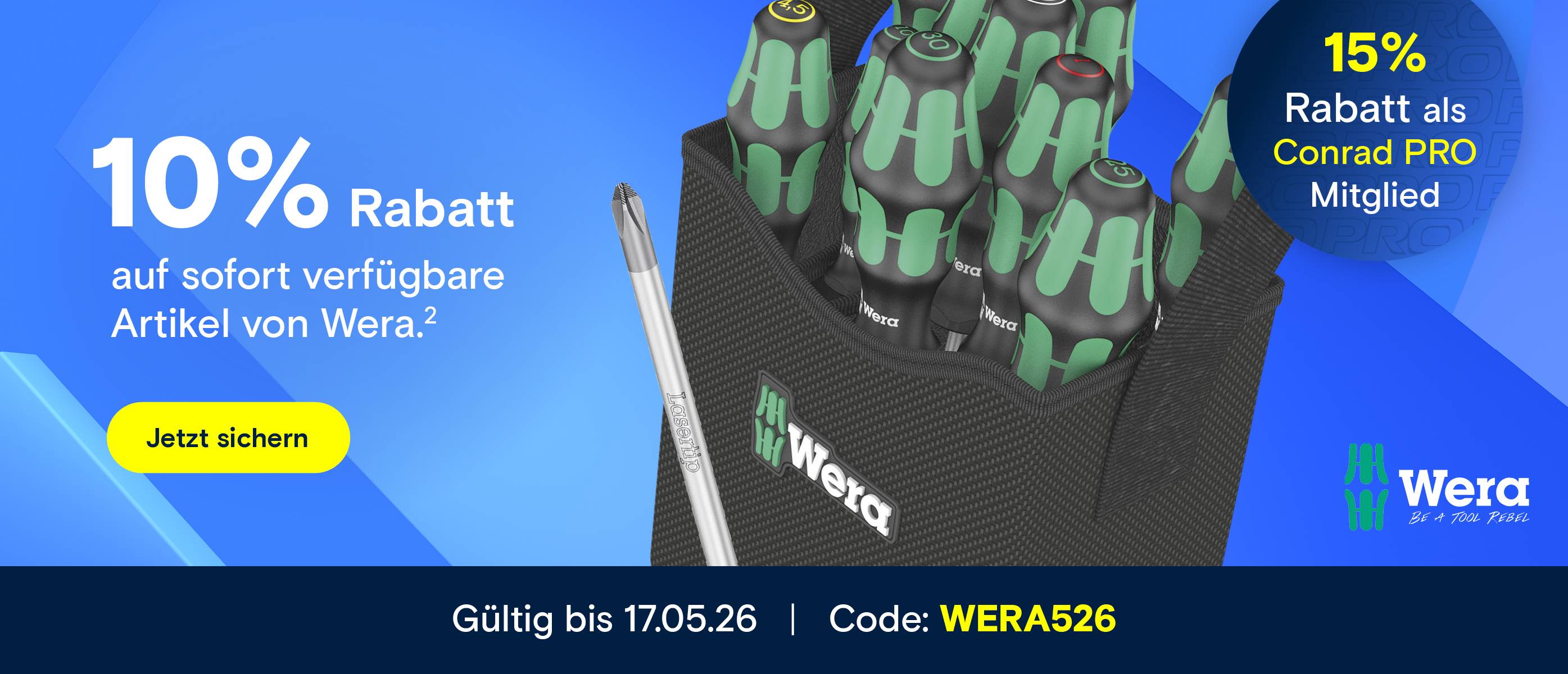 Wera Werkzeuge: Schraubendreher-Set und Rabatt-Hinweise.