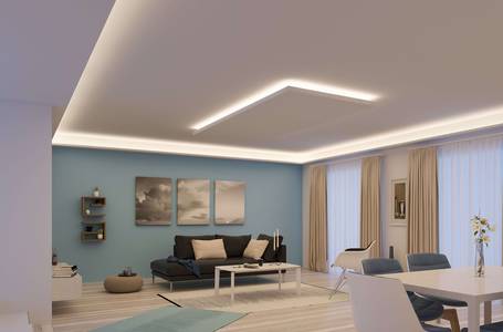 Les rubans LED peuvent servir comme éclairage de base d'une salle de séjour