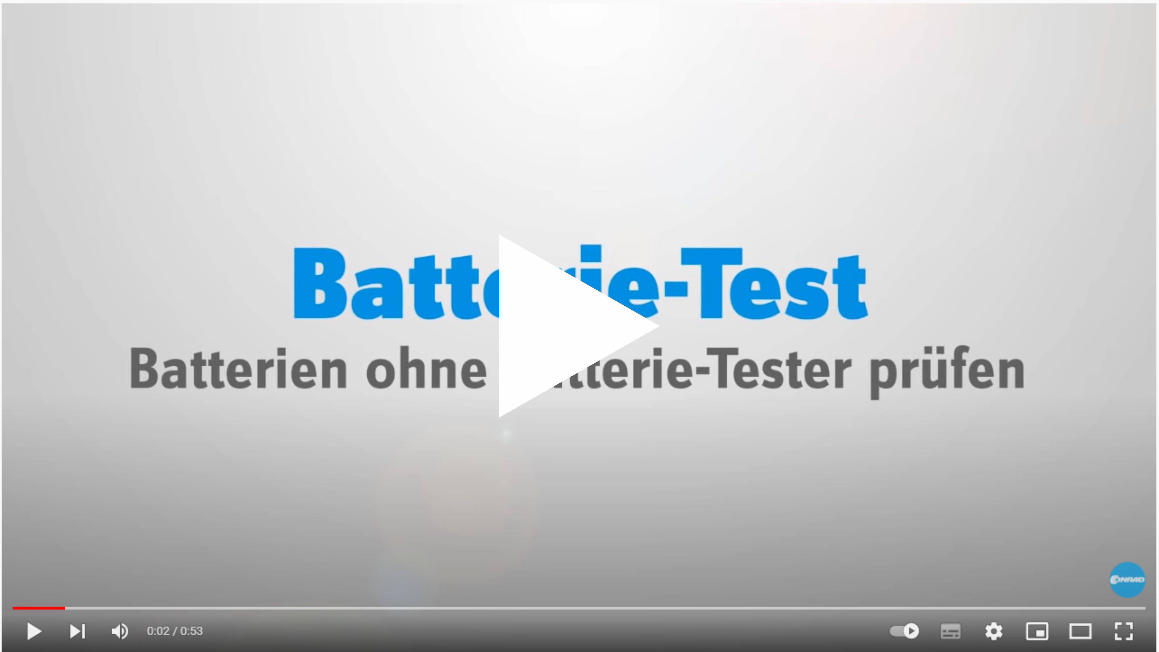 Batterie-Test Video auf YouTube