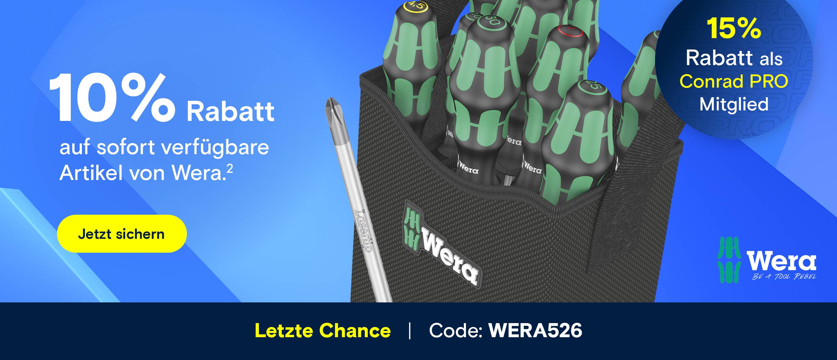 Wera Werkzeuge: Schraubendreher-Set und Rabatt-Hinweise.