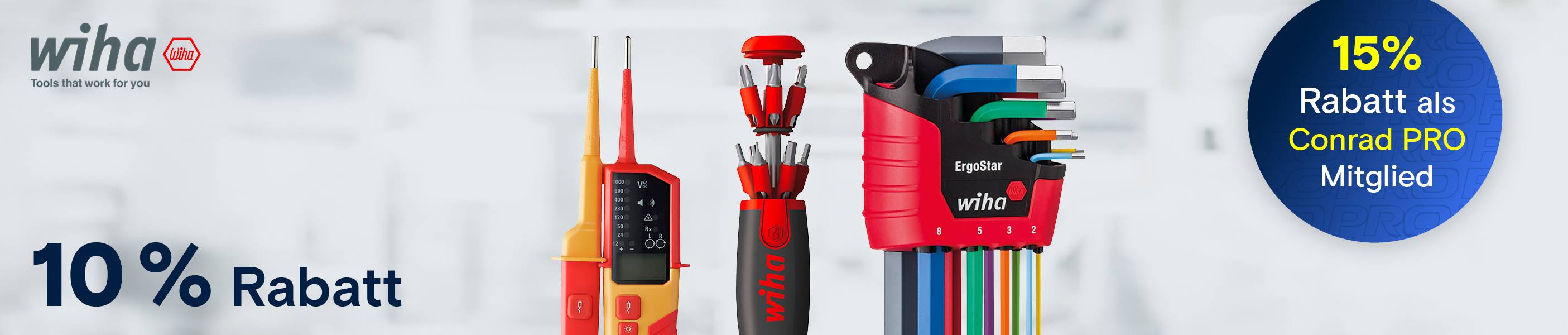10% Rabatt auf sofort verfügbare Produkte von Wiha
