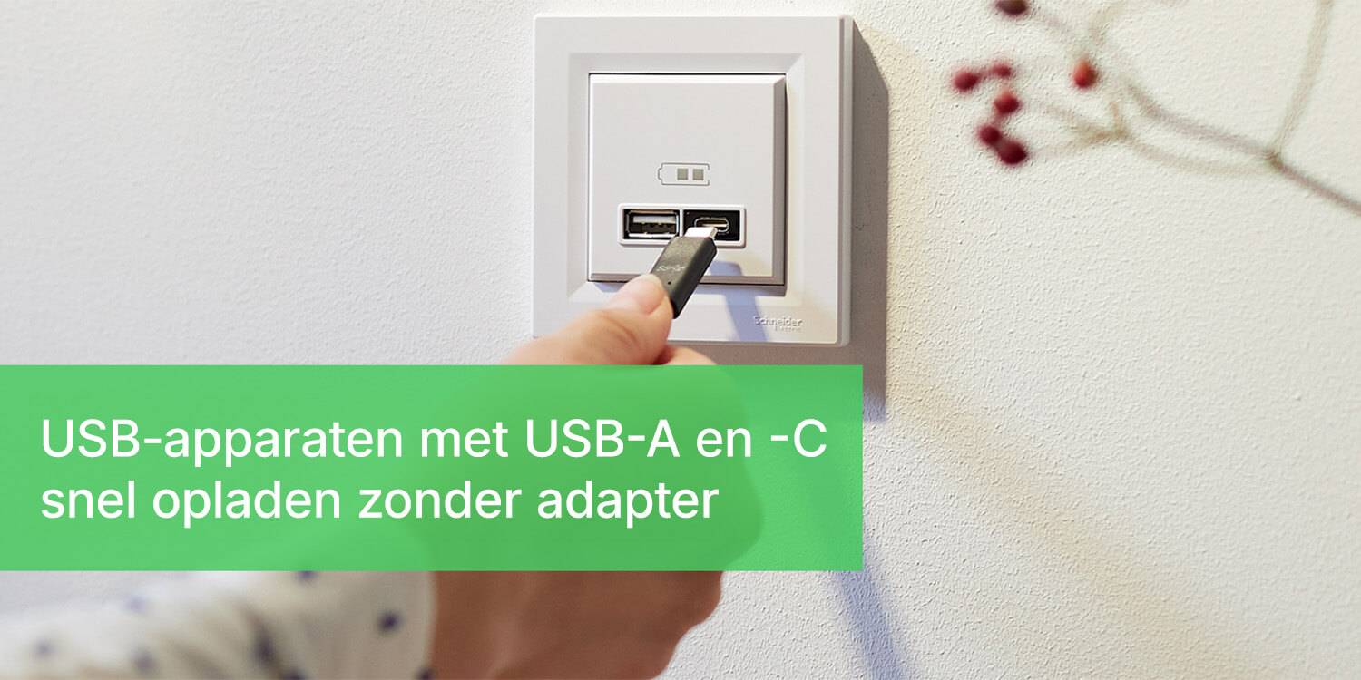 USB-apparaten met USB-A en -C snel opladen zonder adapter