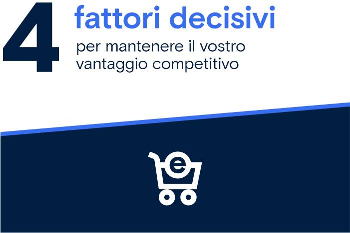 Simbolo di un carrello della spesa bianco con il simbolo “€”.