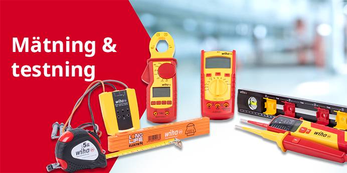 Wiha mät- och testinstrument, tumstockar, mätinstrument och digitala mätinstrument.