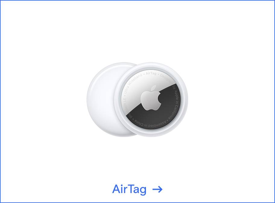 Bild des Apple AirTag. Weiterleitung zum Apple AirTag