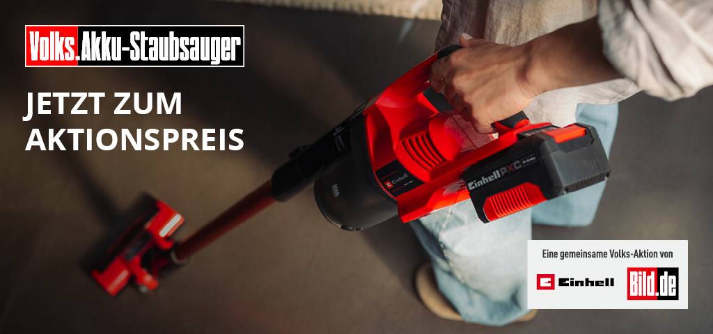 Einhell & Bild - Volks Akku-Staubsauger TE-SV 18 Li (1x 4,0 Ah)
