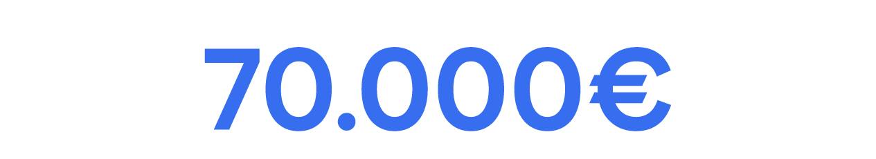 Die Zahl 70.000 Euro.