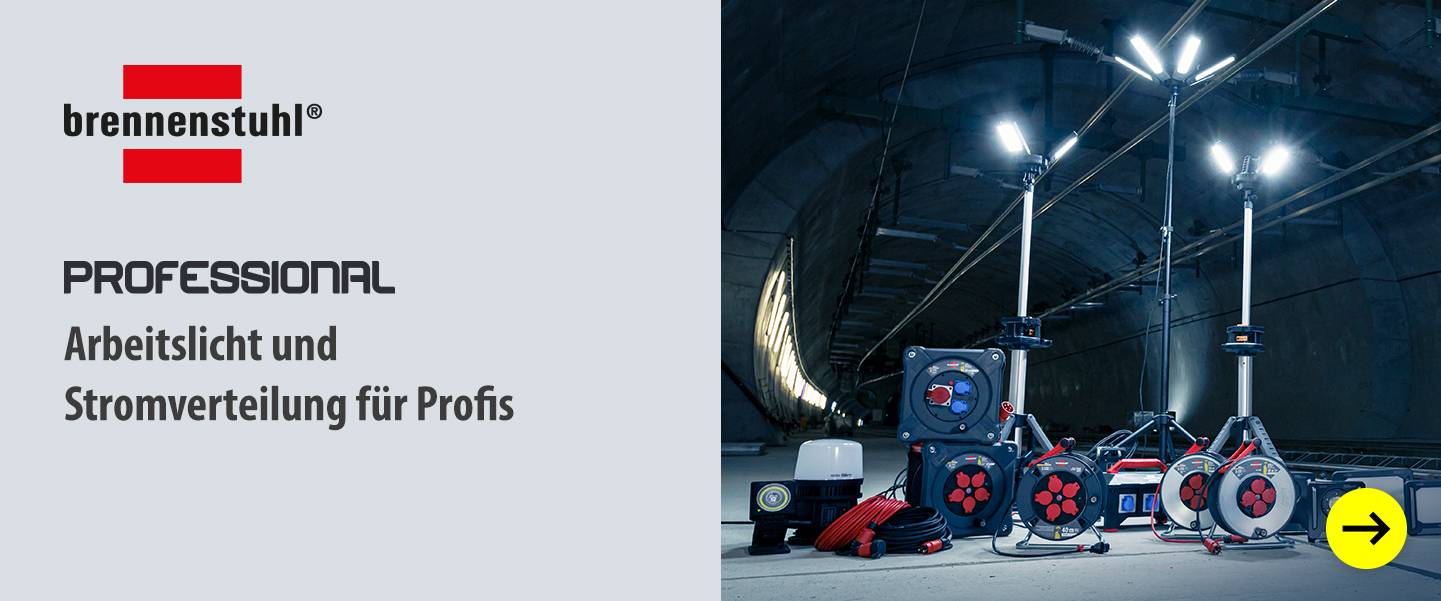 Brennenstuhl Arbeitslicht & Stromverteilung im Tunneleinsatz.