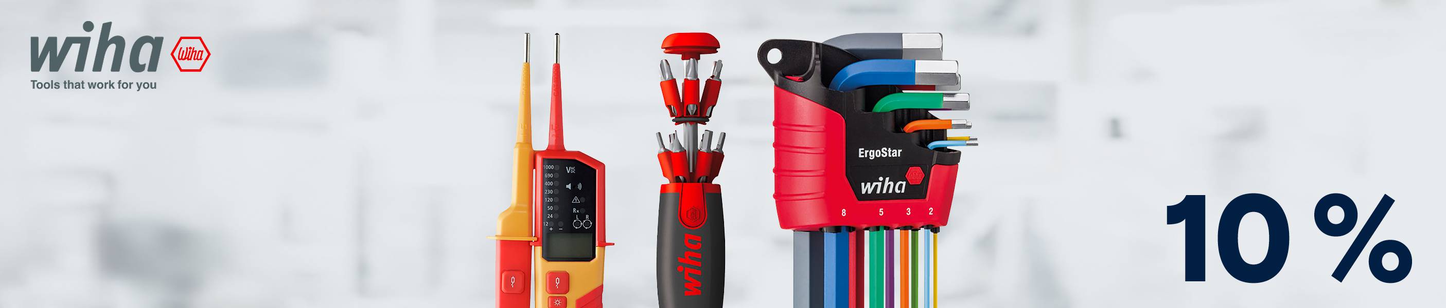 10% zniżki na produkty dostępne od ręki Wiha