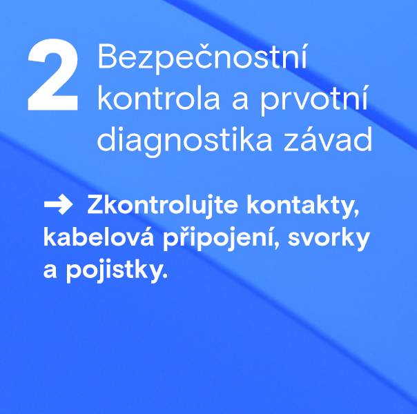 Bezpečnostní kontrola a prvotní diagnostika závad