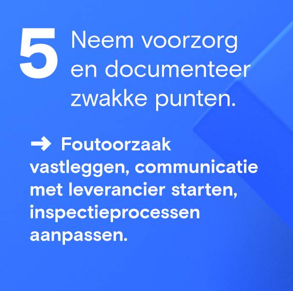 Voorzorgsmaatregelen nemen & zwakke punten documenteren