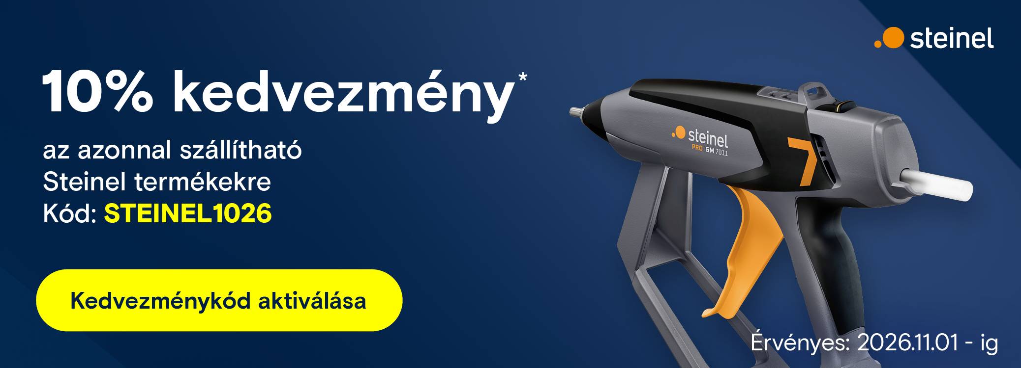 10% kedvezmény az azonnal szállítható Steinel termékekre