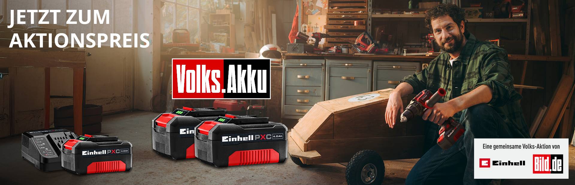 Jetzt die Einhell Volks-Akku Aktion entdecken. » Zum Angebot für Akku & PXC Starter-Set