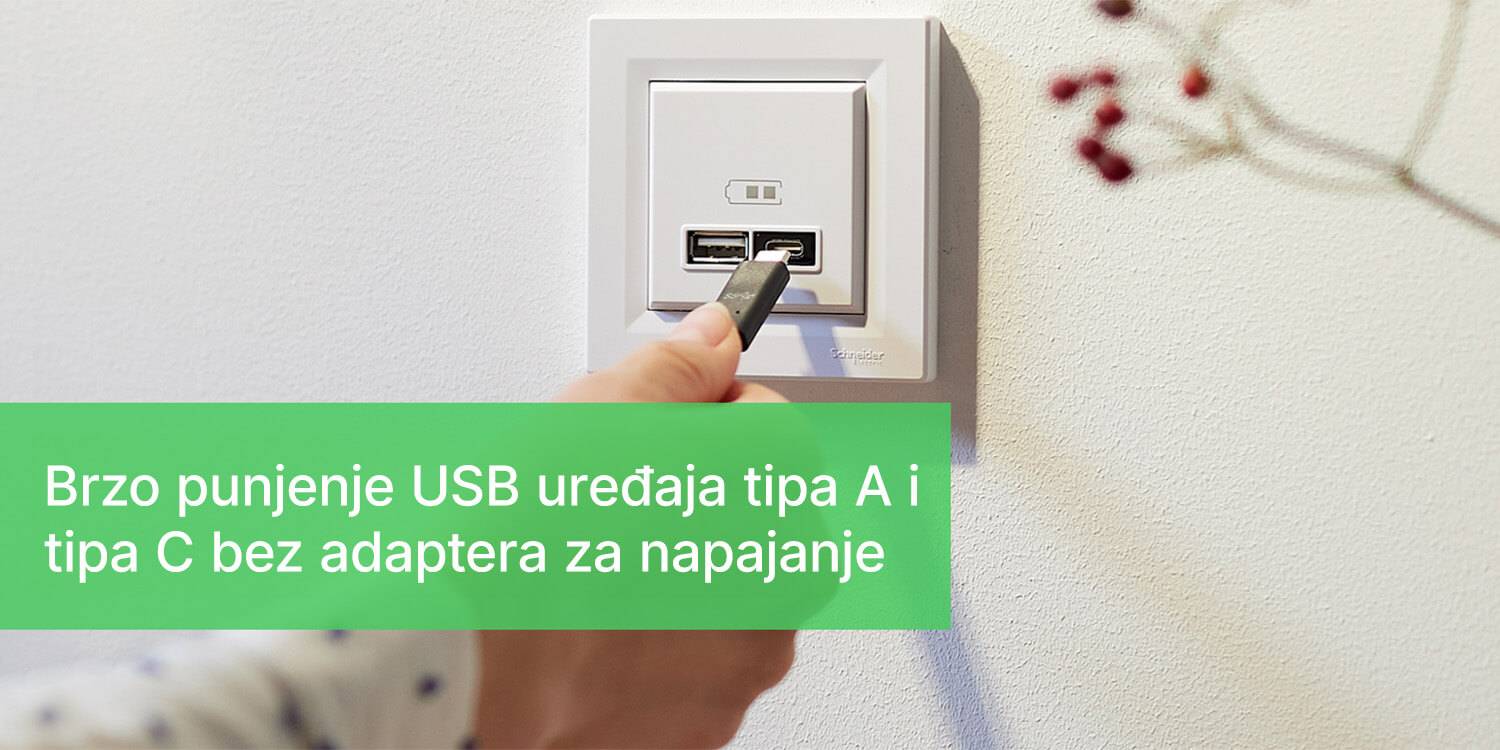 Brzo punjenje USB uređaja tipa A i tipa C bez adaptera za napajanje