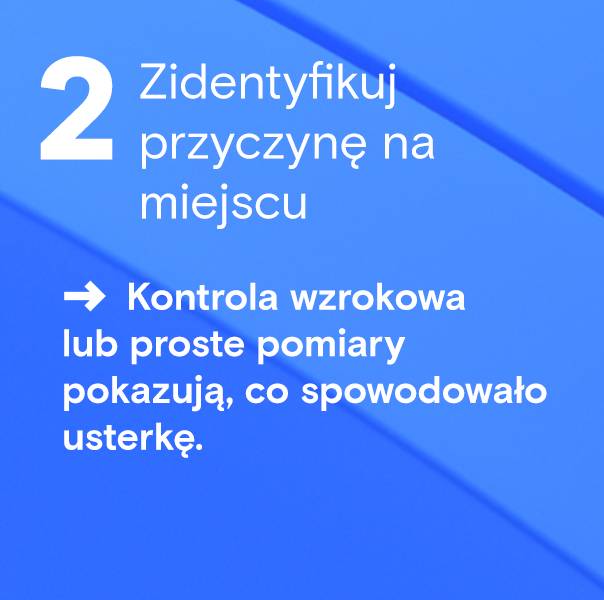 Zidentyfikuj przyczynę na miejscu