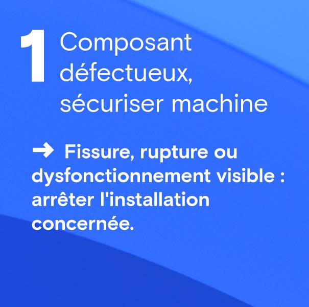 Identifier le composant défectueux et sécuriser la machine