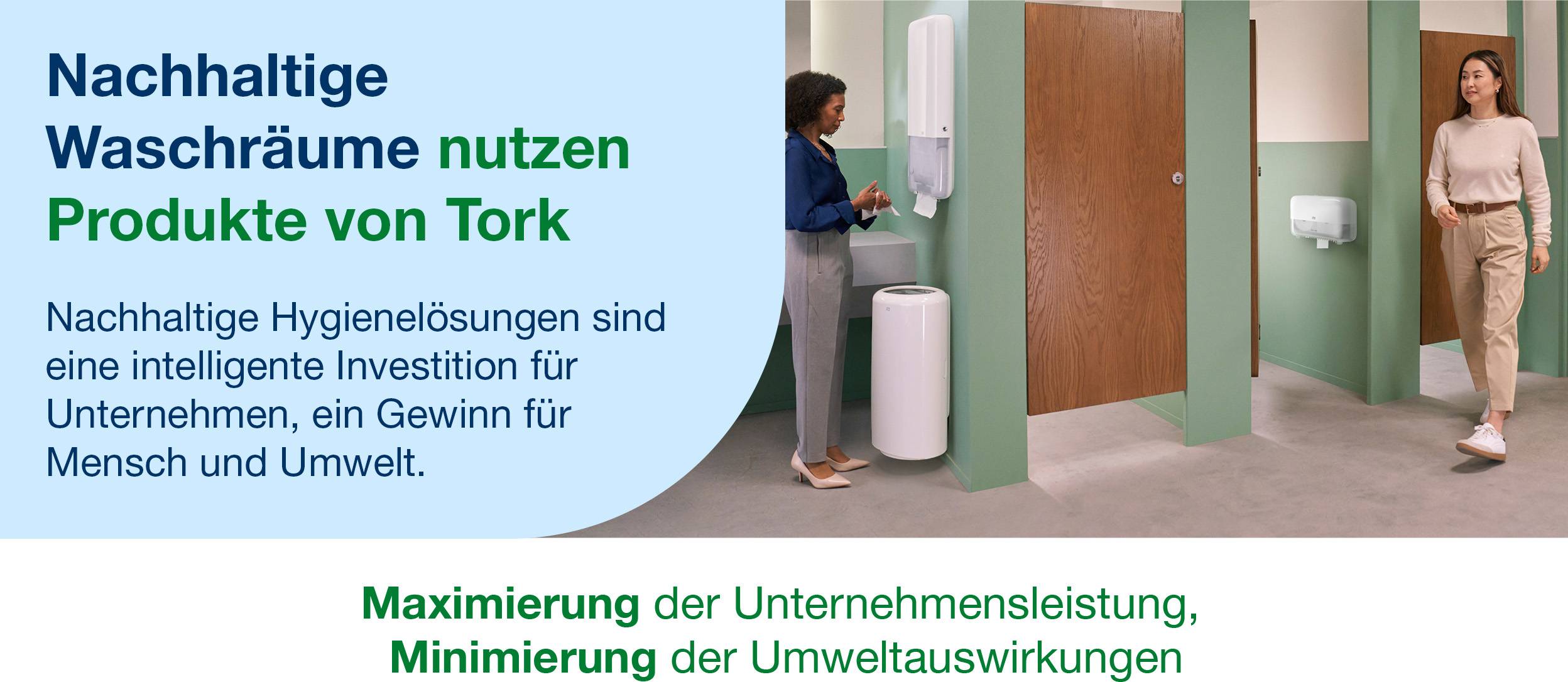 Waschräume nutzen Produkte von Tork