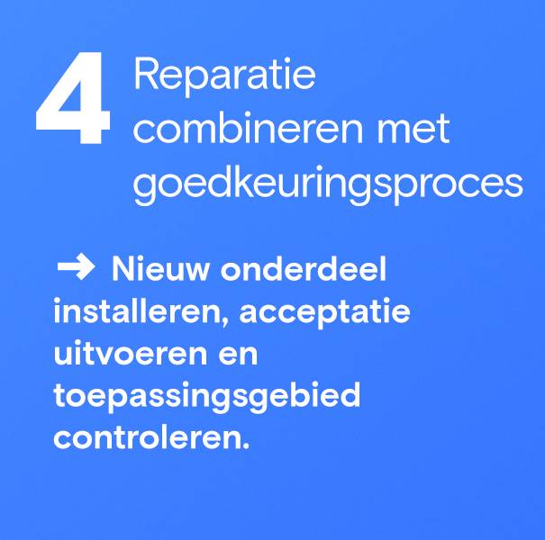 Reparatie combineren met goedkeuringsproces
