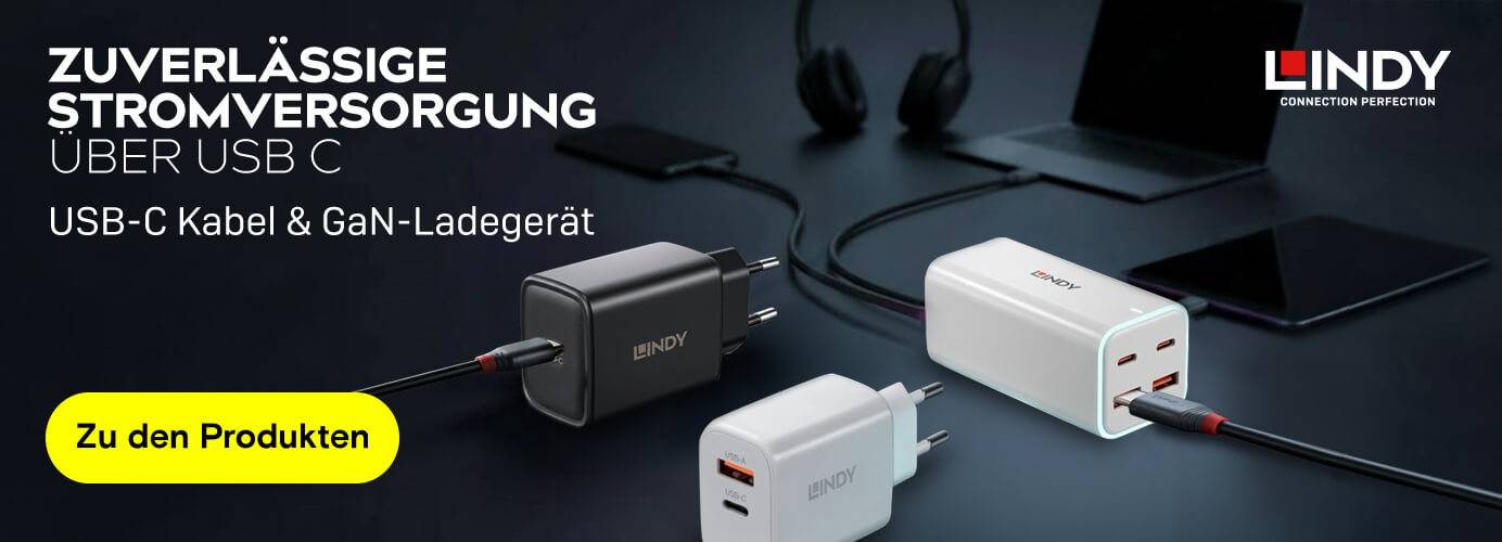 Lindy - USB-C Kabel & GaN-Ladegerät
